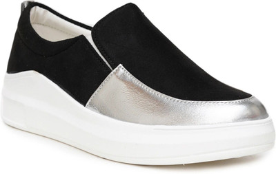 KILLER Lightweight comfort extra-soft with trendy, premium stylish design Slip On Sneakers For Women(Black , 6)