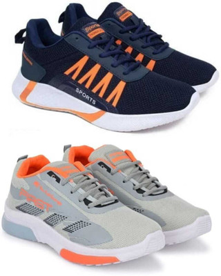 house of common Combo Pack Of 2 Sneakers For Men(Navy, Grey , 9)