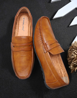 Evolite Loafers For Men(Tan , 10)