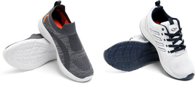 Face Stylish Sports Shoes for Men – Ideal for Running, Gym & Training Sneakers For Men(White, Grey , 9)