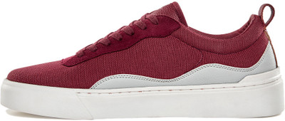 ludic Enhanced Canvas Collection | EC Low - Fox Red | Canvas Classic Sneakers For Men(Maroon , 3)