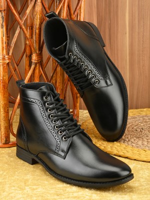 PROVOGUE PVSO4852 Lightweight Comfort Summer Trendy Premium Stylish Boots For Men(Black)