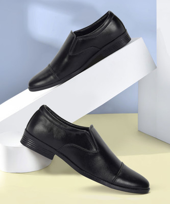 Paragon Formal Shoes |Easy Wear Slip On|Comfortable|Office Use Slip On For Men(Black , 6)
