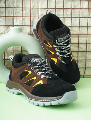 VANETIEN Running Shoes For Men(Brown , 9)