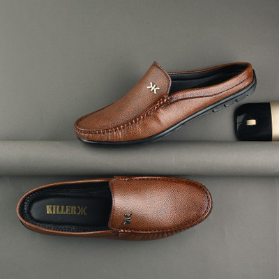 KILLER Stylish Comfortable Textured LightWeight Drapper Loafers For Men(Tan , 6)