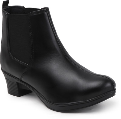 THE ALL WAY Classic Charm Chelsea Boots Boots For Women(Black , 4)