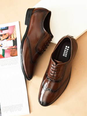 HERE&NOW Formal Lace Up For Men(Black , 8)