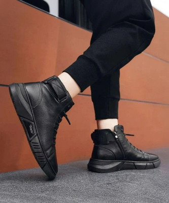 OZJI CASUAL LIFESTYLE ZIP STYLE BOOT Boots For Men(Black , 6)