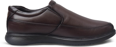 CERFTAN Men's Dark Slip-On Loafers – Stylish, Lightweight & Easy to Wear Formal Shoes Slip On For Men(Brown , 9)
