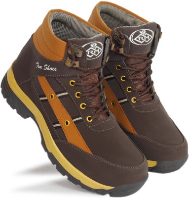 TRM Sneakers For Men(Brown, Yellow, Orange , 6)