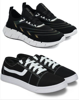 Free Kicks Combo Of 2 Shoes FK-B3- Sneakers For Men(Grey , 7)
