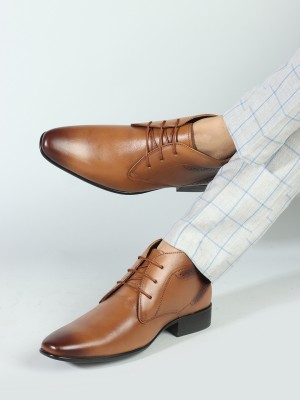 CARLTON LONDON Lace Up For Men(Tan , 11)