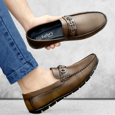 WULONG Loafers for Men with Anti-RUST Buckle for every occasions and dailyuse wear Casuals For Men(Brown , 10)