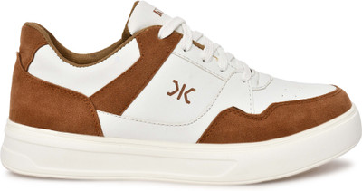 KILLER Killer White Lace-Up Casual Sneaker Sneakers For Men(White, Brown , 6)