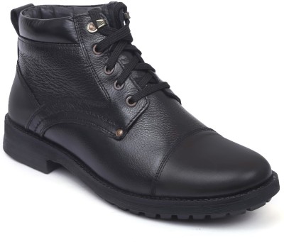 Zoom Shoes Genuine Leather A4171 Boots For Men(Black)