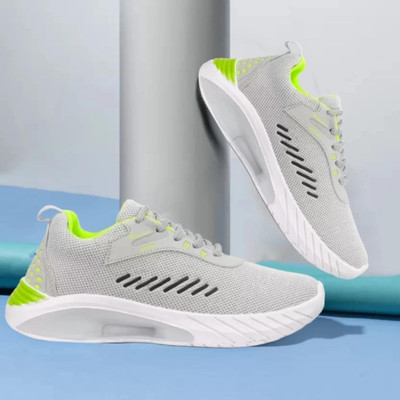Jut Fire Lightweight Breathable Walking Running Gyming Sports Shoes For Men Running Shoes For Men(Grey , 10)