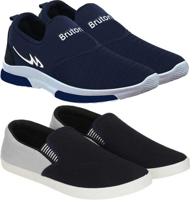 BRUTON 2 Combo Sneakers For Men(Blue, Black , 7)