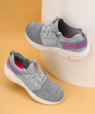 Skechers GO RUN FAST-HAPPY DAZE Running Shoes For Women(Grey , 4)