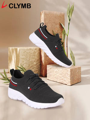 CLYMB Khalifa Lifestyle Casual Shoes for Men | Classic Rounded Toe, Soothing Insole Sneakers For Men(Black , 10)