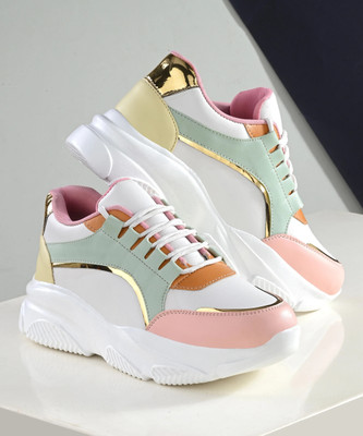 Roadster The Lifestyle Co. Women Colourblocked Lightweight Comfort Sneakers Sneakers For Women(White , 5)