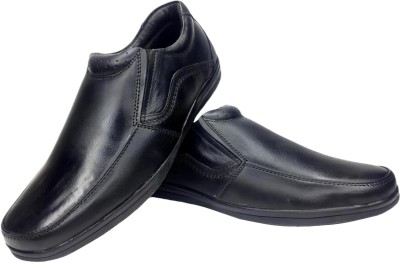KOXA RA 724 Black 8 - Leather Slip-On Shoes for Men, Slip On For Men(Black)