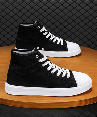 lejano High Tops For Men(White, Black , 6)