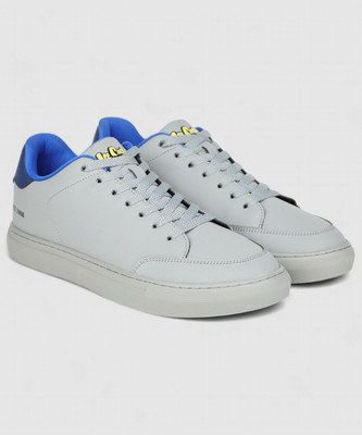LEE COOPER Leather Casual Lace-Up Stylish Lightweight and Comfortable Daily Wear Sneakers For Men(Grey , 6)