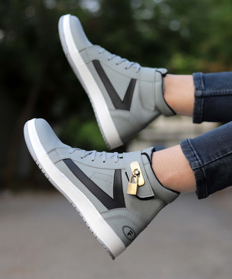 Zixer High Tops For Men(Grey , 10)