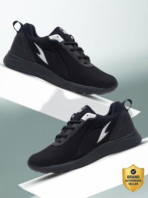 asian Captain-13 Running shoes for boys | sports shoes for men | Latest Stylish Casual sneakers for men | Lace up lightweight black shoes for running, walking, gym, trekking, hiking & party Running Shoes For Men(Black , 6)
