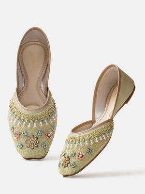 jm looks Slip On For Women(Olive , 5)