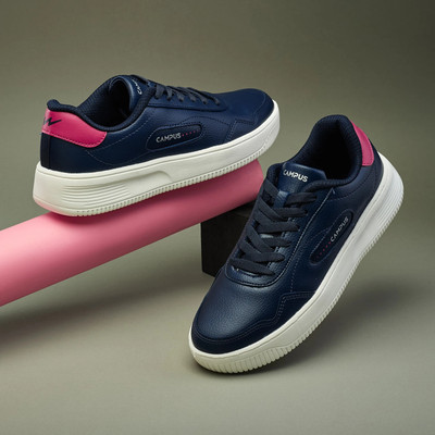CAMPUS OGL-09 Casual Shoes for Women | Extra-Cushioned Memory Insole | Trendy Lace-Up Sneakers For Women(Navy , 6)