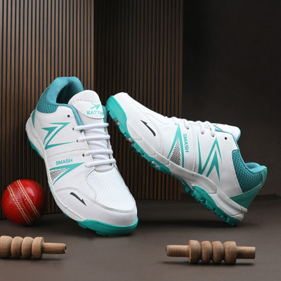 KATTOS Cricket Shoes For Men(White , 11)