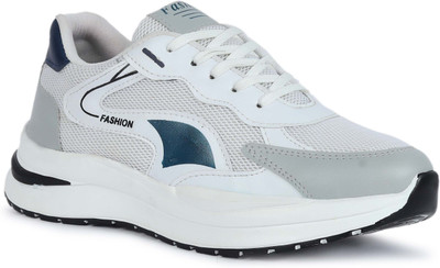 SHOEZY White Tranding Sport Running Walking Outdoor Gym Casual Shoes Sneakers For Men(Navy , 9)