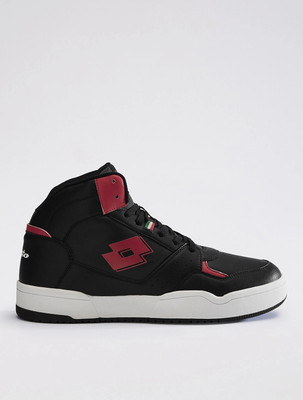 LOTTO Hoop Star High Sneakers For Men(Black , 6)