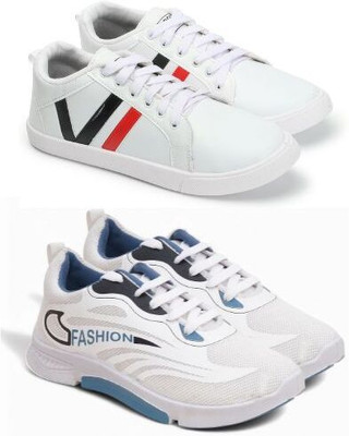 HOTSTYLE 2 Pair Combo Sneakers For Men(Multicolor , 9)