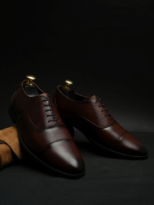 FELELOZ LONDON Lace Up For Men(Tan , 9)