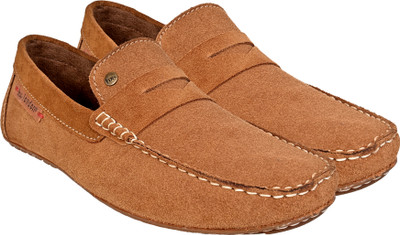 HX London moccasins casuals Driving Shoes For Men(Camel , 6)