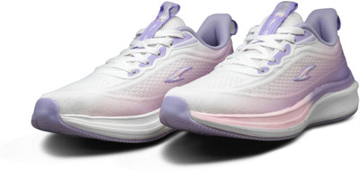 asian Quantum W-02 Women’s Running Shoes | Feather-Soft Cushion & Daily Wear Shoe Running Shoes For Women(White, Purple , 5)