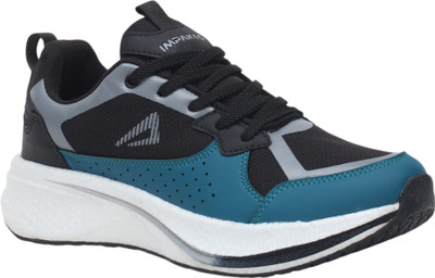 Impakto by Ajanta TurboSole Pro Men's Stylish and Comfortable with Lace-Up Running Shoes For Men(Blue, Black , 6)