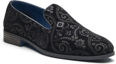Michael Angelo Loafers Shoes Loafers For Men(Black , 6)