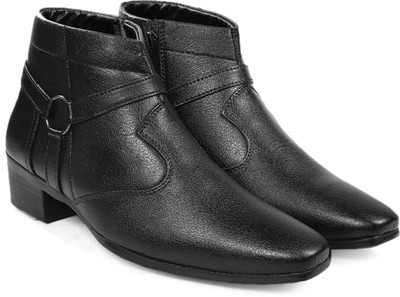 YUVRATO BAXI Men's Formal Party Wear Slip-on Boot Slip On For Men(Black , 7)