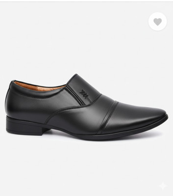 kickonus Stylish Men's Formal Slip-On Shoes - Premium Polished Synthetic Leather Loafers Slip On For Men(Black , 10)
