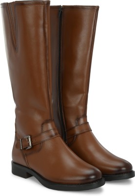 Delize Knee High Boots For Women(Tan , 3)