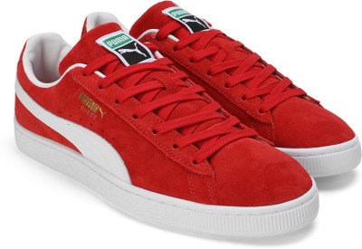 PUMA Suede Classic Casuals For Men(Red , 8)