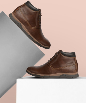 BUCKAROO EBAN Genuine Leather Party Wear For Men(Brown)