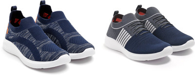 Face Stylish Sports Shoes for Men – Ideal for Running, Gym & Training Sneakers For Men(Navy, Grey, White, Navy , 8)