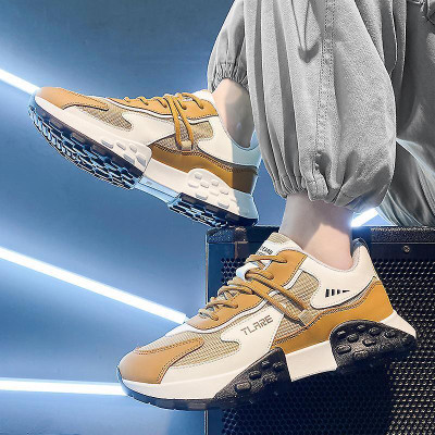 BAUCHHAAR Boys Lace Running Shoes(Yellow, 20 - 22 Years)