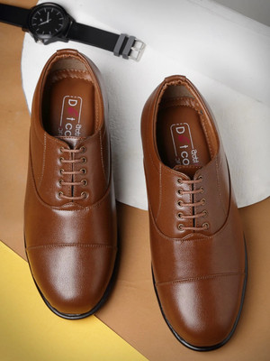action Dotcom OFFICE 21 Trendy Comfortable Stylish Formal Lace Up Derby For Men(Tan , 6)