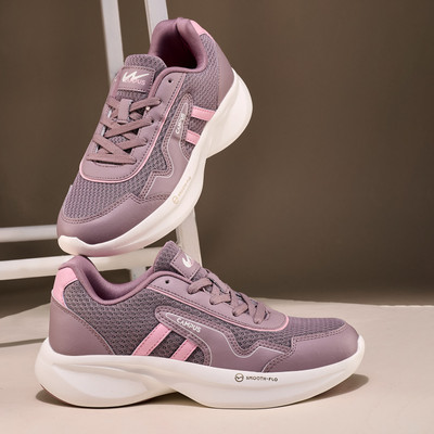 CAMPUS HALL Casual Shoes | Memory Insole Cushioning | Comfortable Mesh Upper | Lace-Up Sneakers For Women(Pink , 8)
