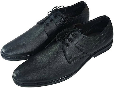 JINDAL ENTERPRISES Men’s Brown Formal Derby Shoes | Stylish Lace-Up PU Leather Office & Party Wear Loafers For Men(Black , 9)